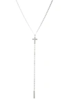 Lana Malibu Cross Y-necklace In White Gold
