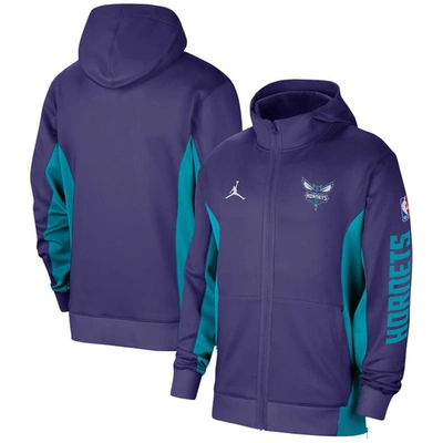 Jordan Brand Purple Charlotte Hornets 2023/24 Authentic Showtime Full-zip Hoodie