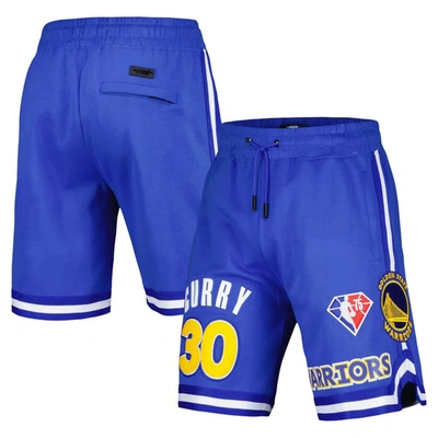 Pro Standard Men's  Stephen Curry Royal Golden State Warriors Player Name And Number Shorts