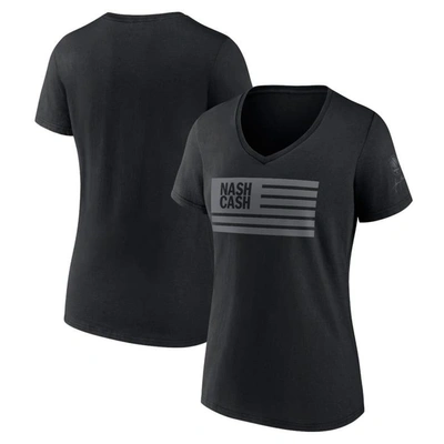 Fanatics Branded Black Nashville Sc X Johnny Cash Flying Corp V-neck T-shirt