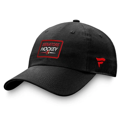 Fanatics Branded  Black Ottawa Senators Authentic Pro Prime Adjustable Hat