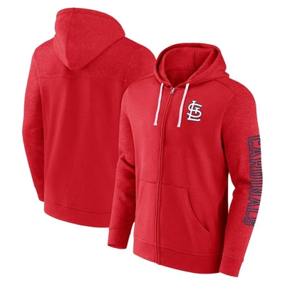 Fanatics Branded Red St. Louis Cardinals Offensive Line Up Full-zip Hoodie