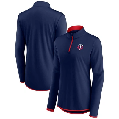 Fanatics Branded Navy Minnesota Twins Corner Quarter-zip Top
