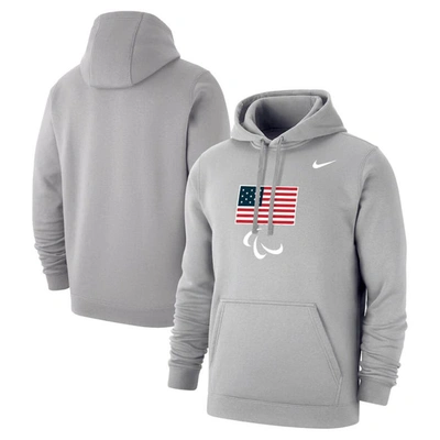 Nike Charcoal Team Usa Paralympics Club Fleece Pullover Hoodie