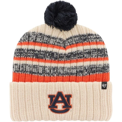 47 ' Khaki Auburn Tigers Tavern Cuffed Knit Hat With Pom In Black