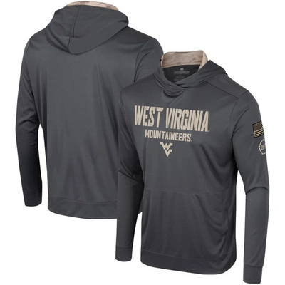 Colosseum Charcoal West Virginia Mountaineers Oht Military Appreciation Long Sleeve Hoodie T-shirt