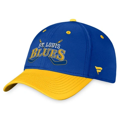 Fanatics Branded Blue/gold St. Louis Blues Heritage Vintage Flex Hat