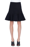 Akris Punto Tiered Flare Jersey Skirt In 009 Black