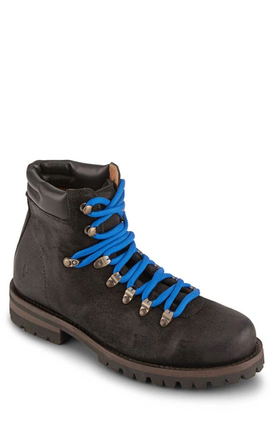 Frye Hudson Hiking Boot In Black Waxed Velour