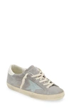 Golden Goose Super-star Glitter Detail Low Top Sneaker In Grey/ Blue