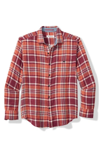 Tommy Bahama Double Duty Plaid Cotton Flannel Button-up Shirt In Flare