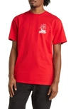 Icecream Since 2003 Cotton Graphic T-shirt In True Red