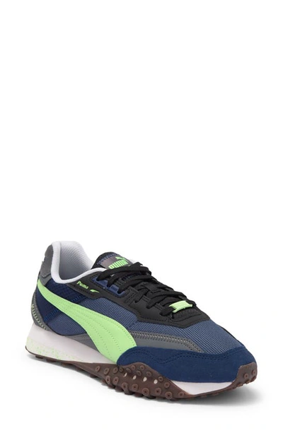 Puma Blacktop Rider Lithium Sneaker In Inky Blue-persian Blue