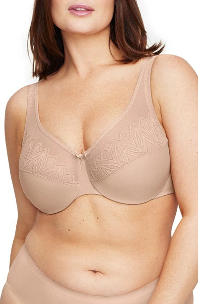 Glamorise Wonderwire Full Coverage Minimizer Bra In Cafe