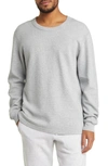Reigning Champ Waffle Knit Long Sleeve T-shirt In Heather Grey