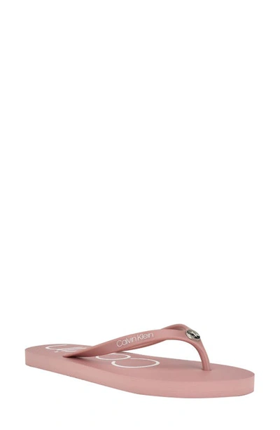 Calvin Klein Salya Flip Flop In Pink