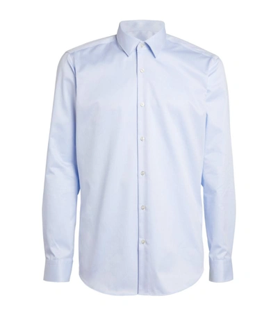 Hugo Boss Boss Men's Eliott Regular-fit Striped Cotton Shirt In Light/pastel Blue