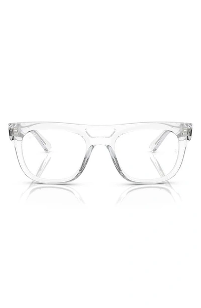Ray Ban Phil 54mm Square Optical Glasses In Transparent