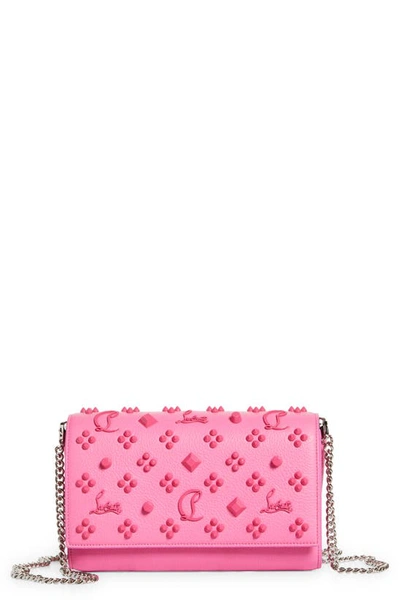 Christian Louboutin Paloma Empire Calfskin Clutch In P895 Glam/ Glam