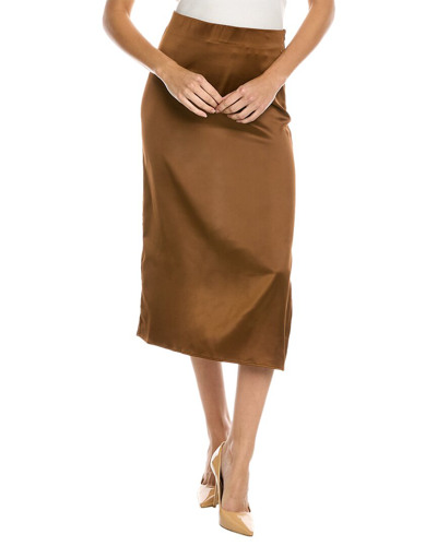 Design History Satin Midi Skirt In Brown