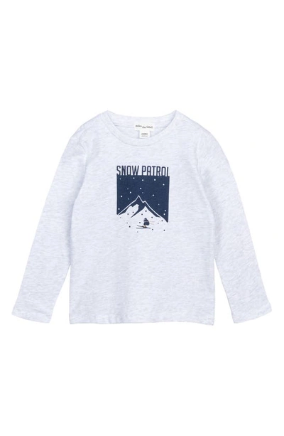 Miles The Label Babies' Snow Patrol Long Sleeve Graphic T-shirt In Grey