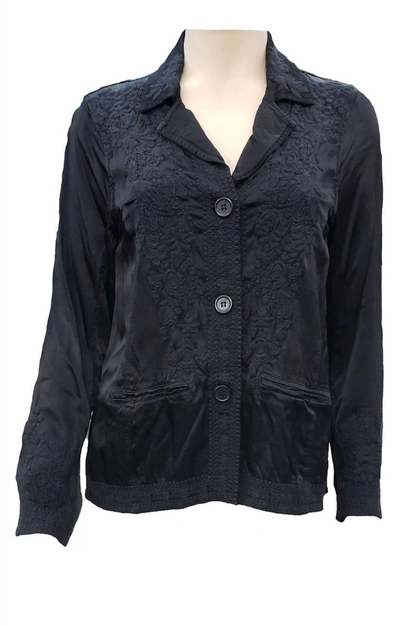 Johnny Was Women's Crosyen Satin Jacket In Black