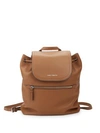 Vince Camuto Textured Leather Backpack In Dark Rum