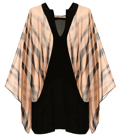 Roberto Cavalli Printed Silk Top In Beige