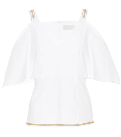 Peter Pilotto Off-the-shoulder Cotton Top In White