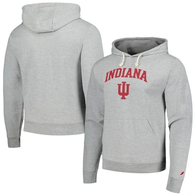 League Collegiate Wear Heather Gray Indiana Hoosiers Tall Arch Essential Pullover Hoodie