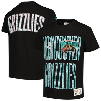 Mitchell & Ness Kids' Youth   Black Vancouver Grizzlies Hardwood Classics Hometown 2.0 T-shirt