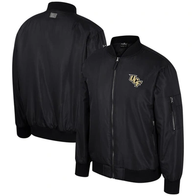 Colosseum Black Ucf Knights Full-zip Bomber Jacket