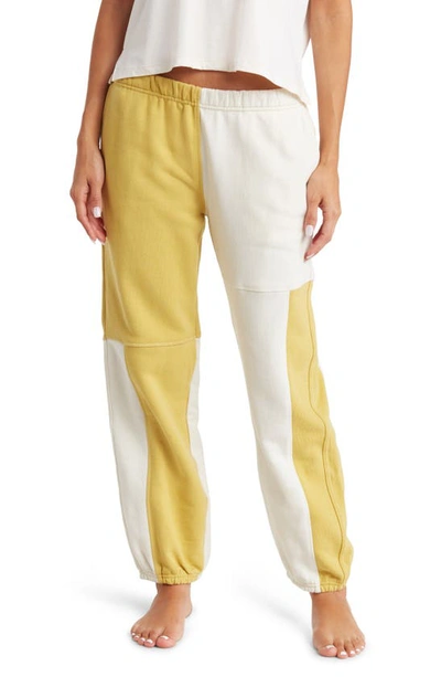 Free People Patched Up Colorblock Sweatpants In Neutral Combo