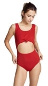 Beth Richards Knot One Piece In Red