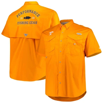 Columbia Men's  Tennessee Orange Tennessee Volunteers Big And Tall Bonehead Logo Button-up Shirt