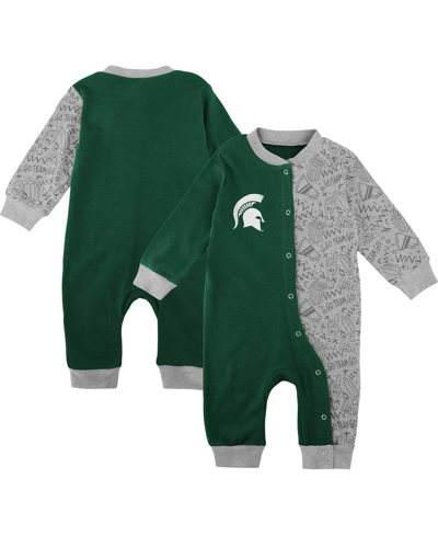 Outerstuff Babies' Infant Boys And Girls Green Michigan State Spartans Playbook Two-tone Sleeper