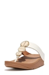 Fitflop Metallic Medallion Flip Flop In Cream