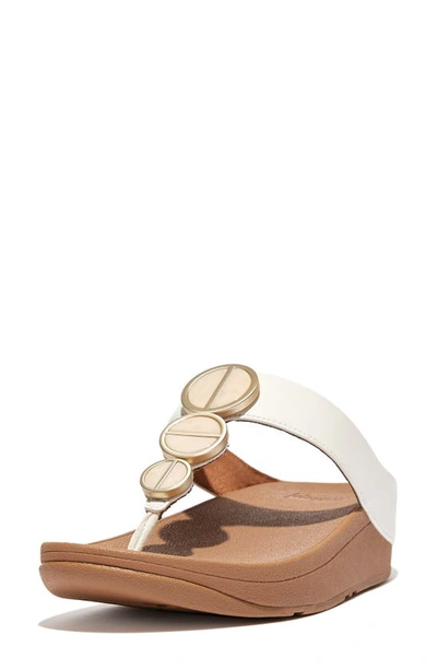 Fitflop Metallic Medallion Flip Flop In Cream