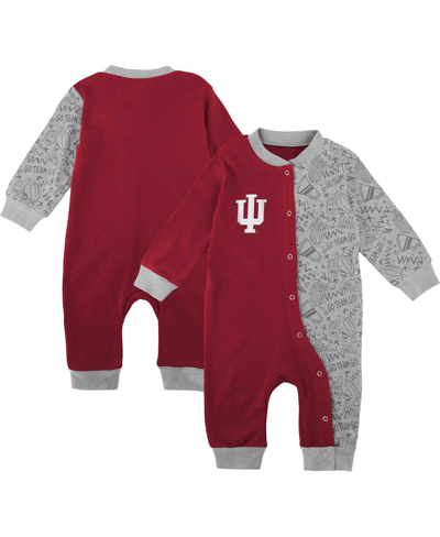 Outerstuff Babies' Infant Boys And Girls Crimson Indiana Hoosiers Playbook Two-tone Sleeper