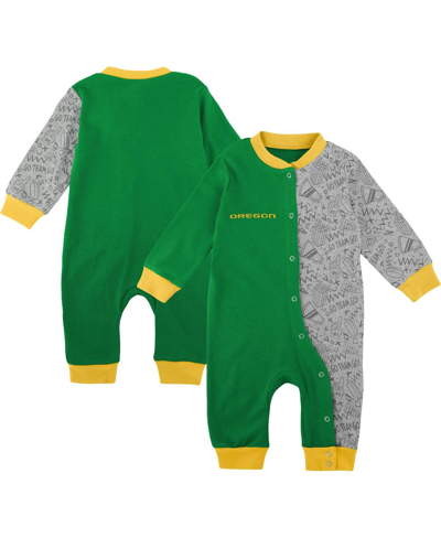 Outerstuff Babies' Infant Boys And Girls Green Oregon Ducks Playbook Two-tone Sleeper