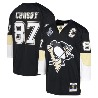 Mitchell & Ness Kids' Youth  Sidney Crosby Black Pittsburgh Penguins 2008 Blue Line Player Jersey