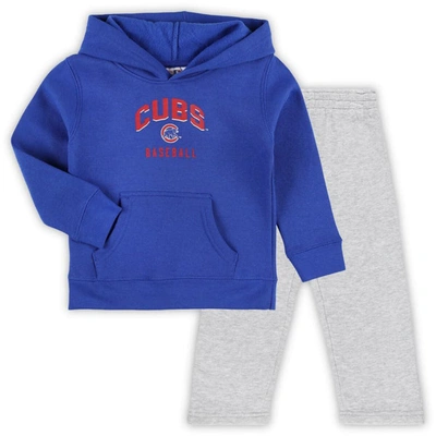 Outerstuff Kids' Toddler Royal/gray Chicago Cubs Play-by-play Pullover Fleece Hoodie & Pants Set
