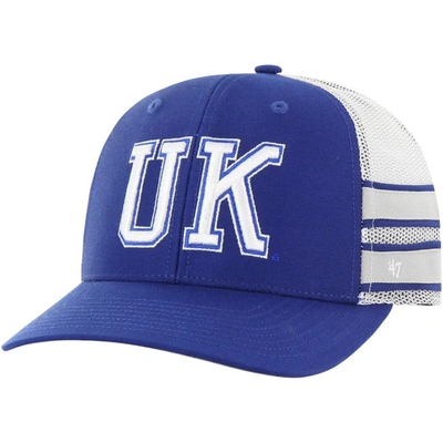 47 ' Royal Kentucky Wildcats Straight Eight Adjustable Trucker Hat