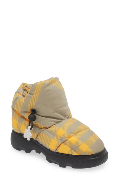 Burberry Pillow Bootie In Hunter/ Mimosa