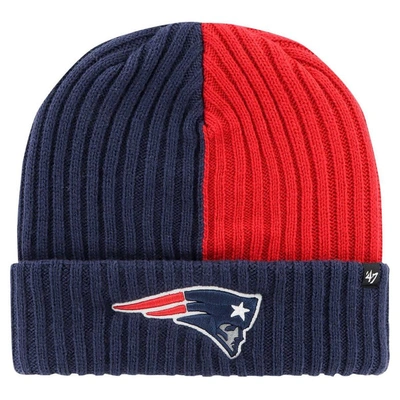 47 ' Navy New England Patriots Fracture Cuffed Knit Hat