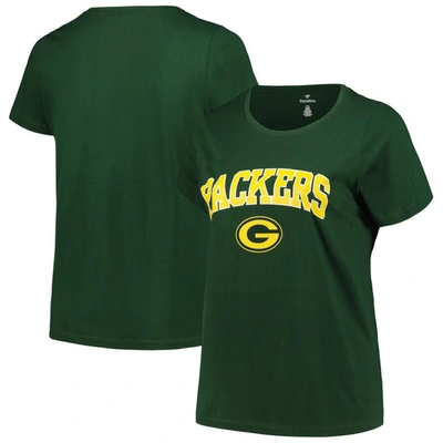 Fanatics Branded Green Green Bay Packers Arch Over Logo Plus Size T-shirt