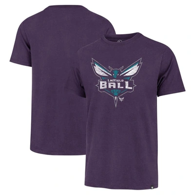 47 ' Lamelo Ball Purple Charlotte Hornets Player Logo Vintage T-shirt