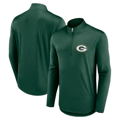 Fanatics Branded Green Green Bay Packers Quarterback Quarter-zip Top