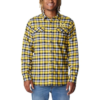 Columbia Maize Michigan Wolverines Flare Gun Flannel Long Sleeve Shirt