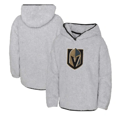 Outerstuff Kids' Girls Youth Heather Gray Vegas Golden Knights Ultimate Teddy Fleece Pullover Hoodie